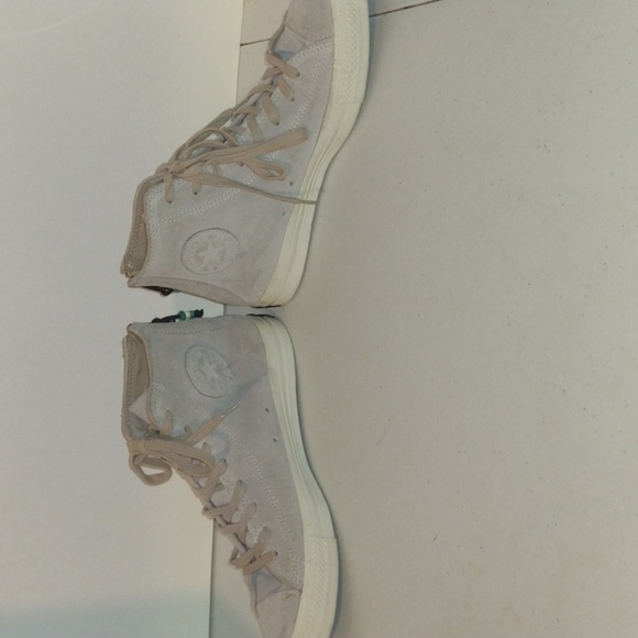 Converse suede tan high top zip back size men's 8 women's 10 - Picture 3 of 13